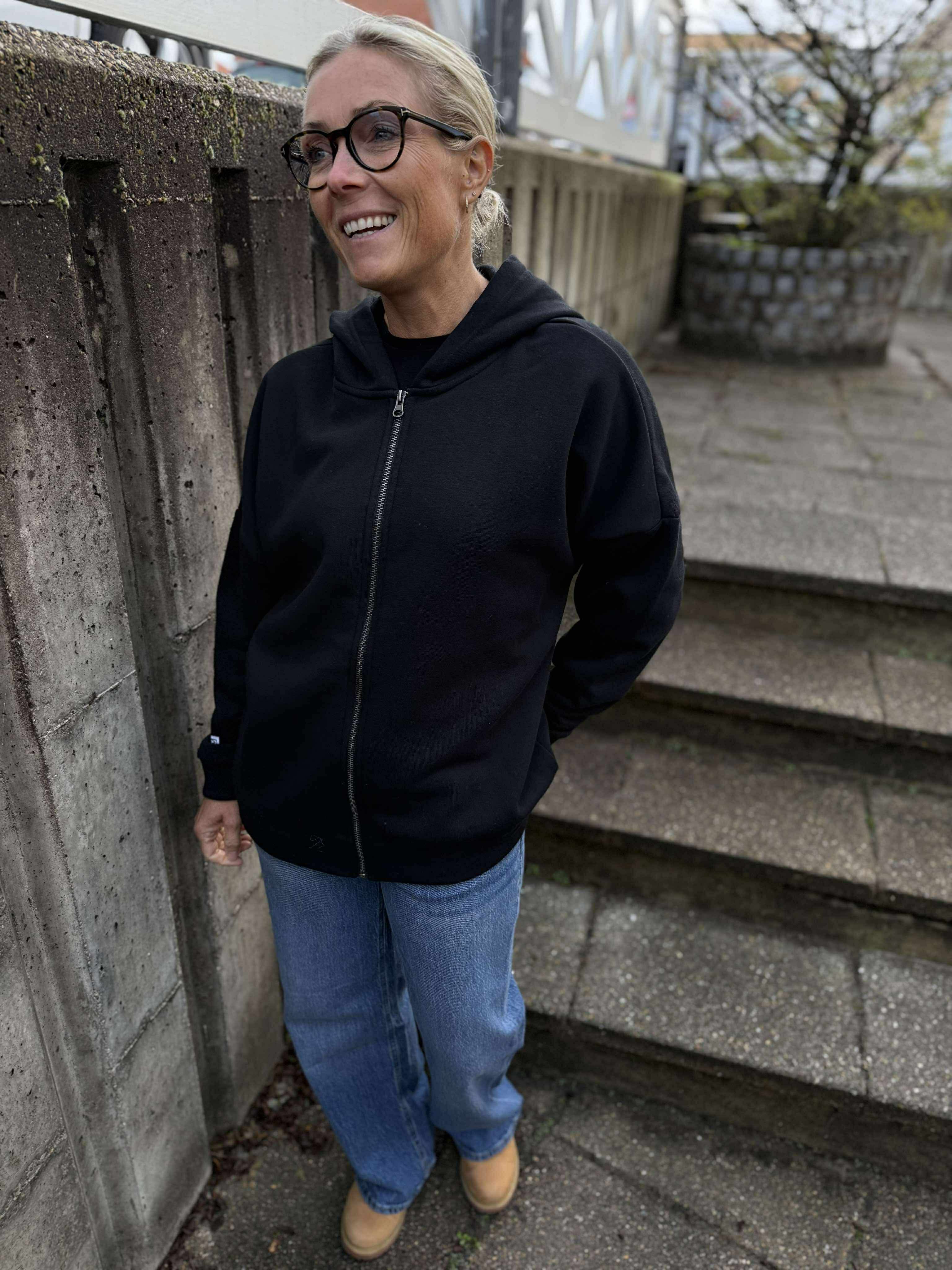 NMARYA Sweat Cardigan - Black